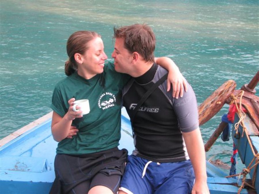 After fun diving together